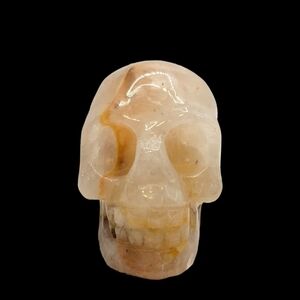 NEW Hematoid Fire Quartz Hand Carved Crystal Gemstone Skull
